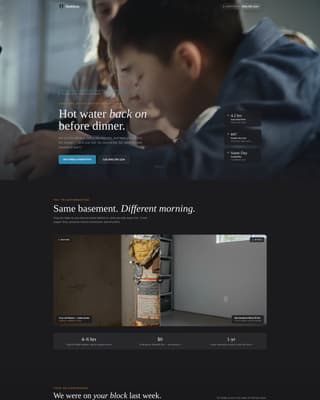 Heater — High-Performing Water Heating Landing Page Template