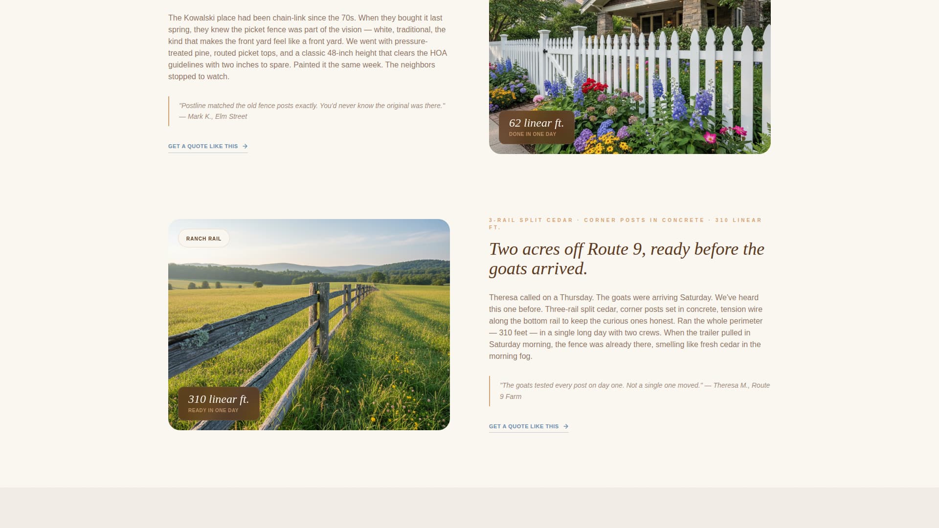 Postline - Trusted Woodfence Landing Page Template