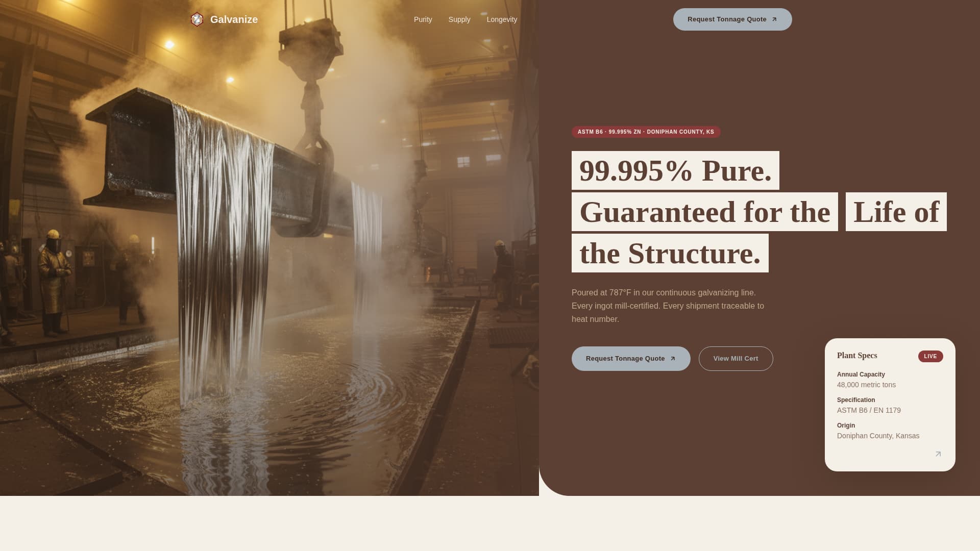 Zinc Products Professional Website Template