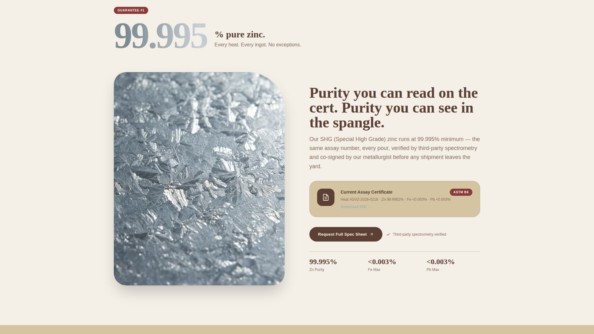 Zinc Products Professional Website Template