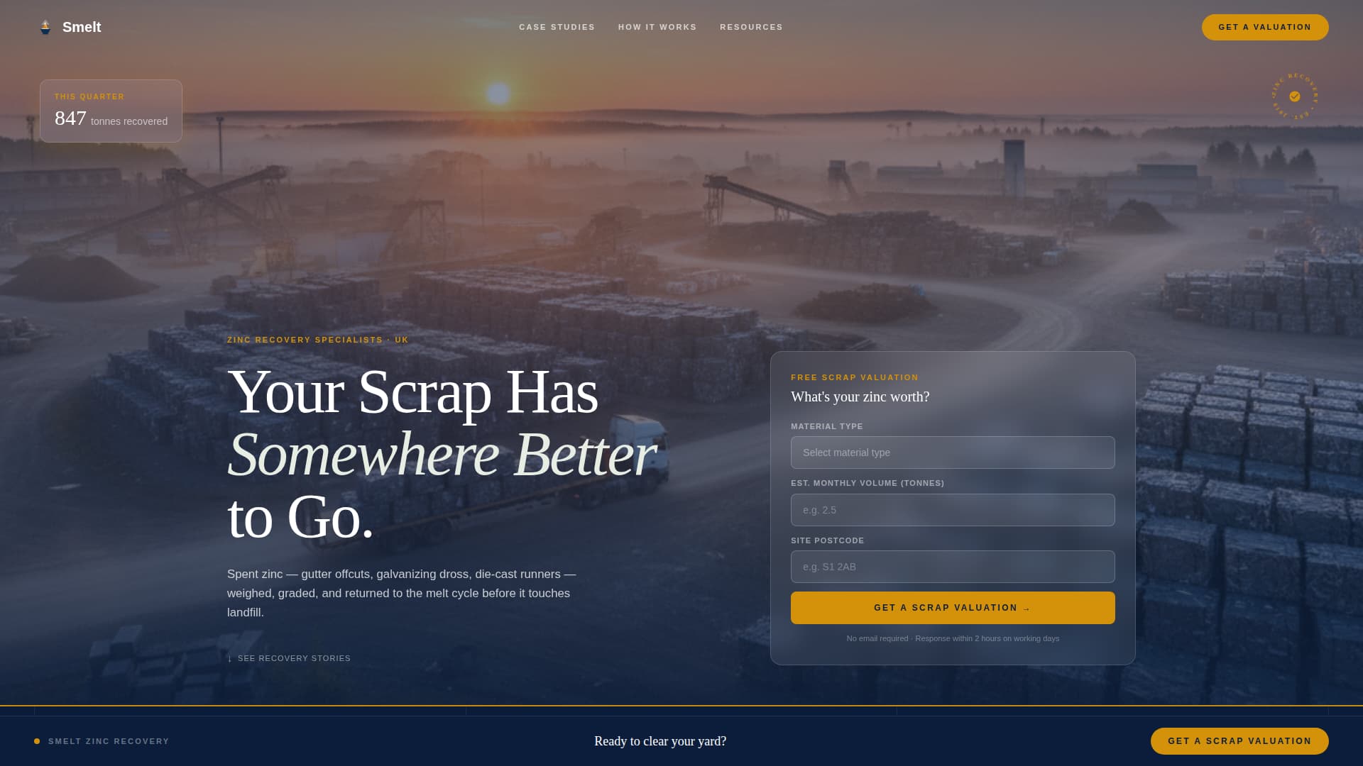 Specialist Zinc Products Professional Website Template