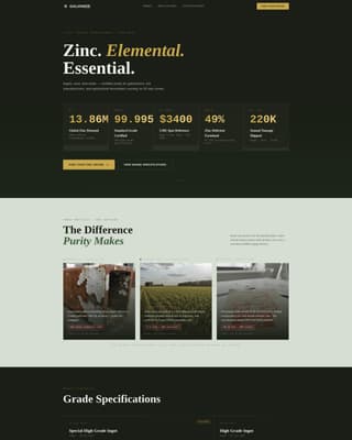 Advanced Zinc Products Professional Website Template