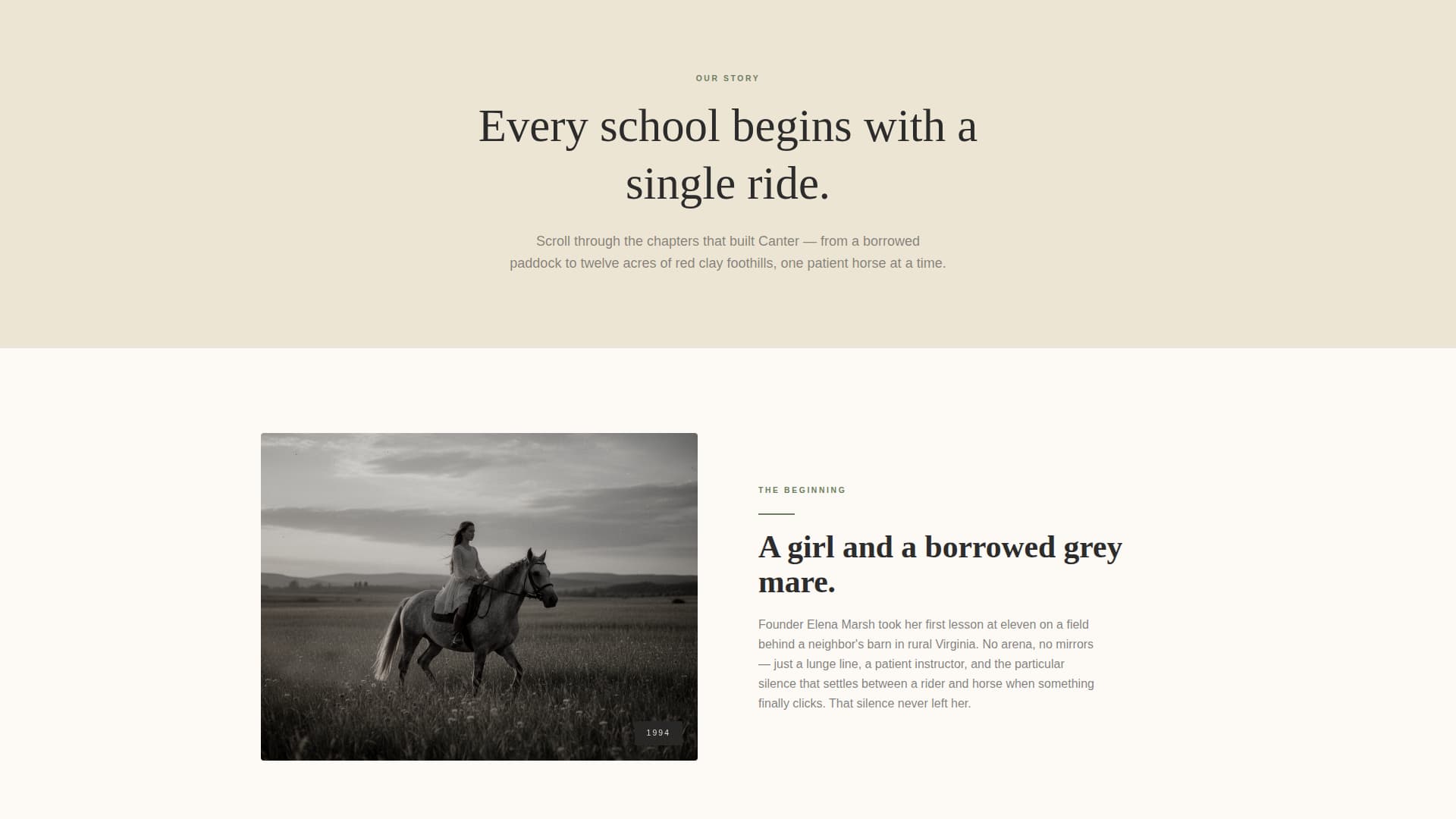 Horse Booking Website Template