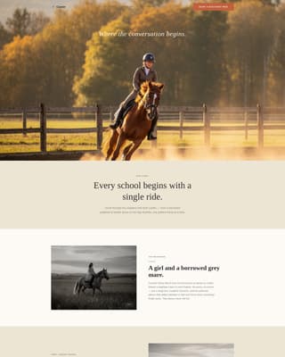Horse Booking Website Template