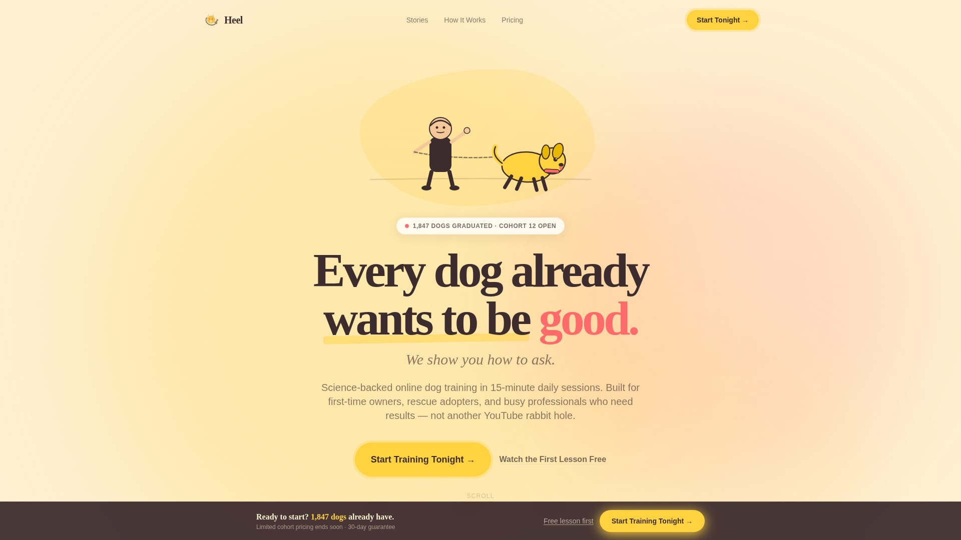 Pet Training & Behavior Pricing Website Template