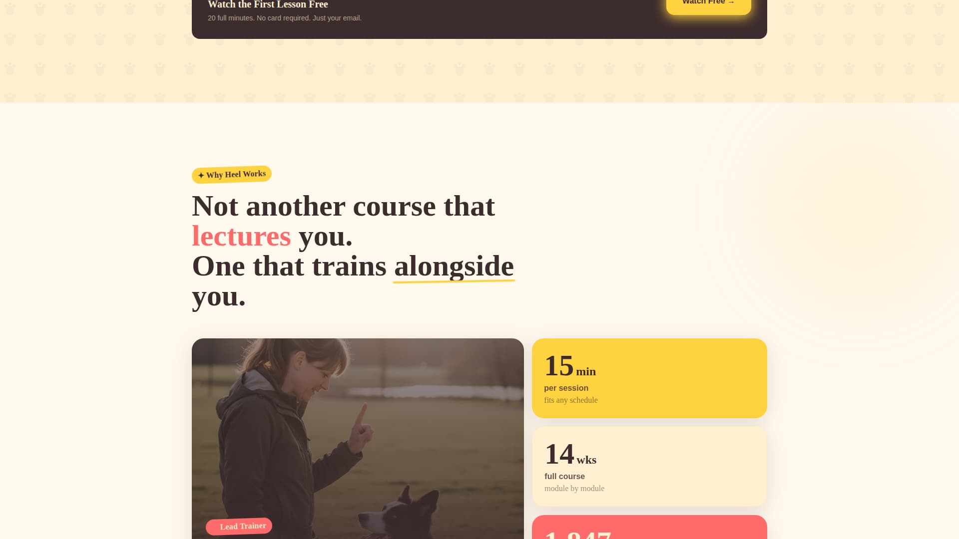 Pet Training & Behavior Pricing Website Template