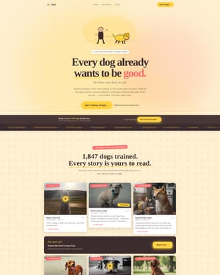Pet Training & Behavior Pricing Website Template