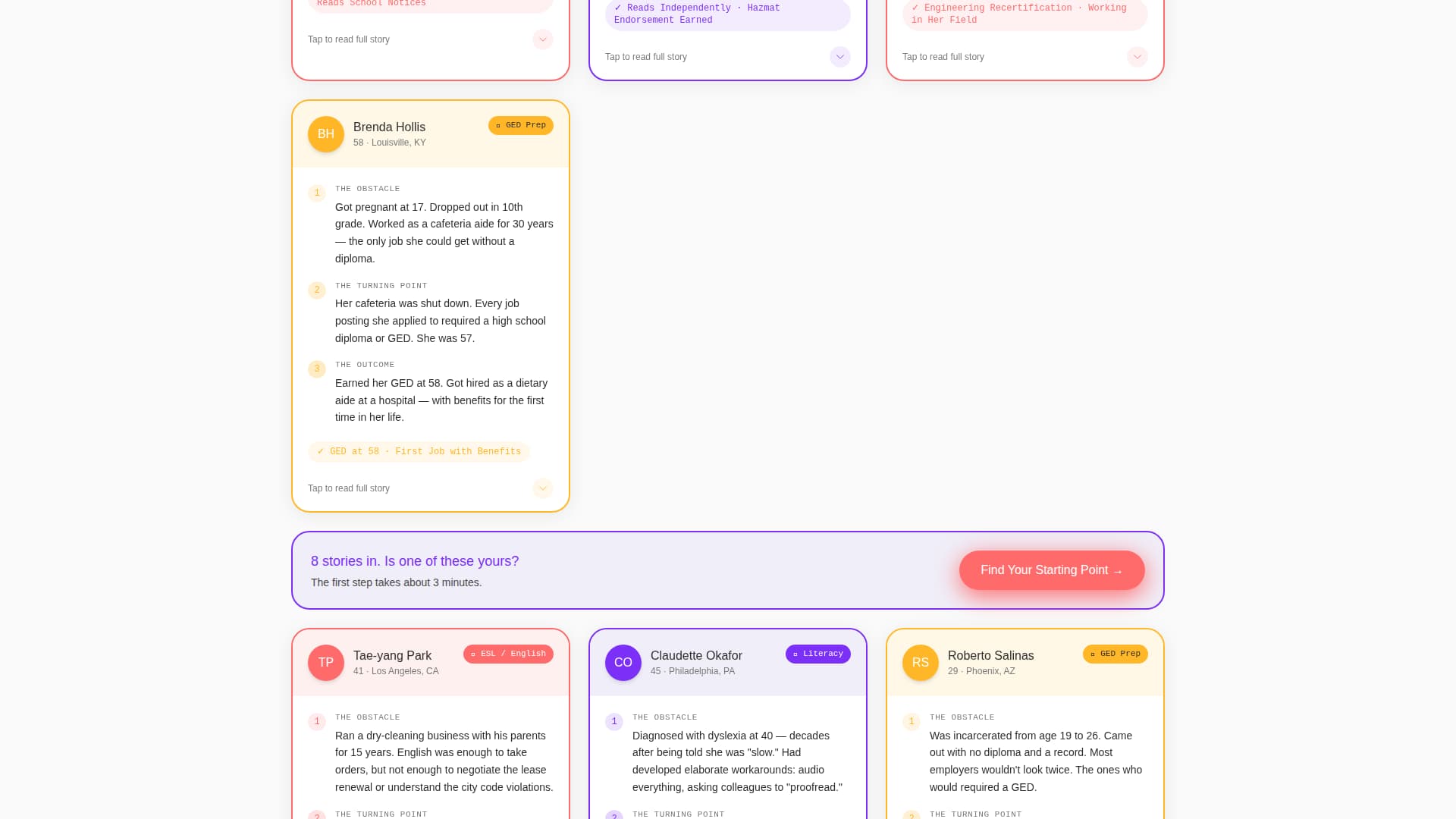 Literate - Empowering Adulteducation Landing Page Template