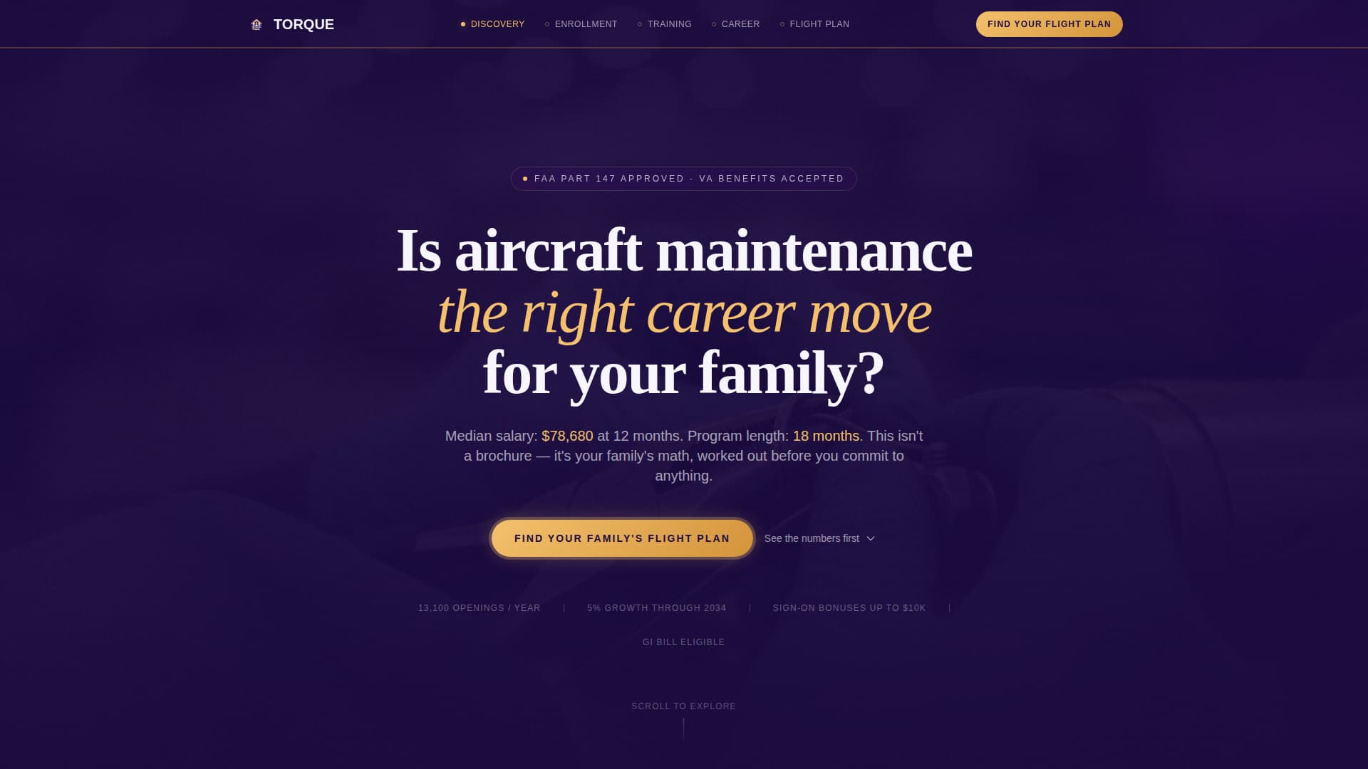 Torque - Familyfirst Aviation Landing Page Template