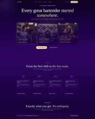 Pour - Elite Bartending Landing Page Template