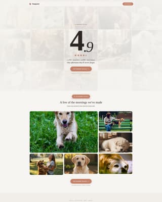 Pet Photography Booking Website Template