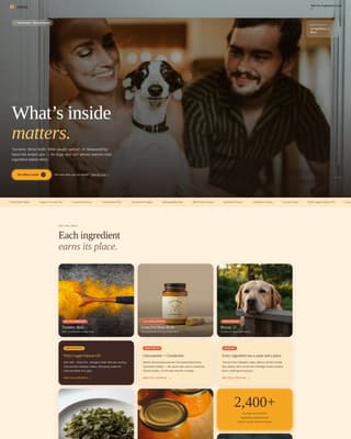 Kibble - Artisan Petsupplement Landing Page Template