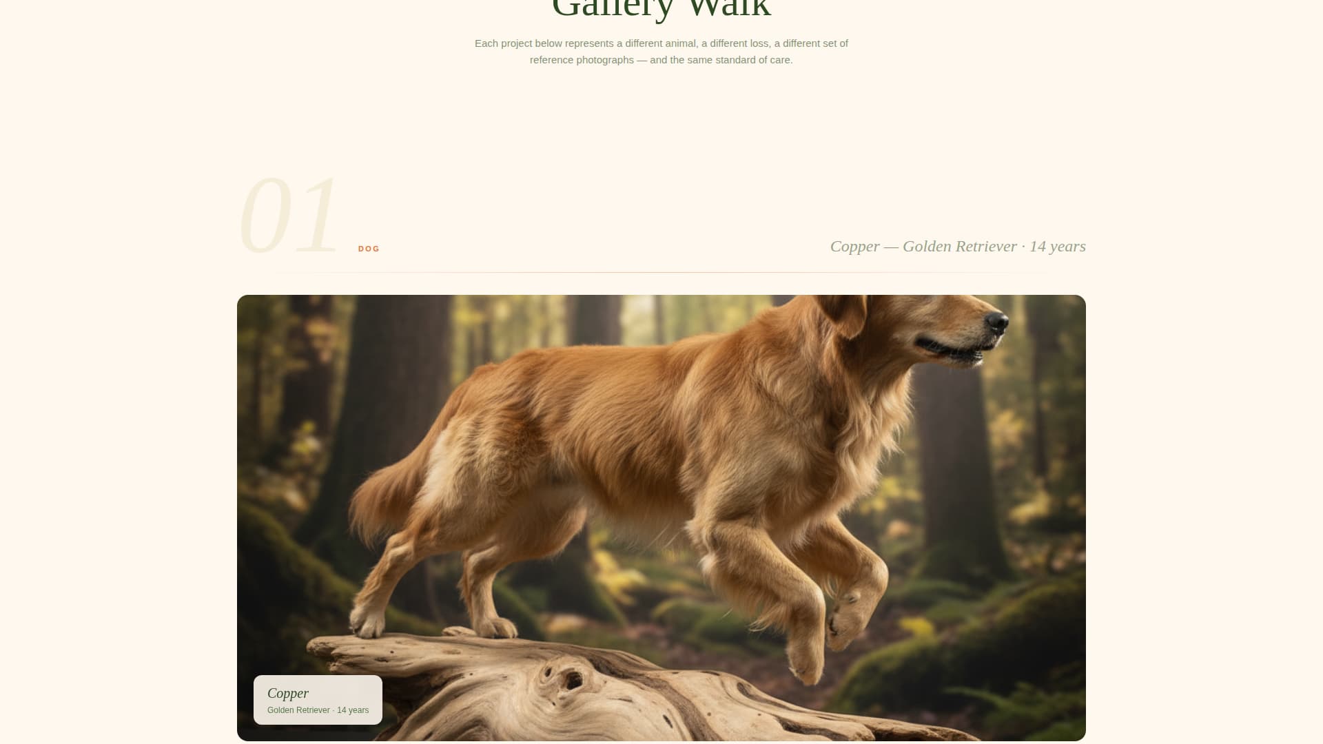 Preserve - Heartfelt Taxidermy Landing Page Template