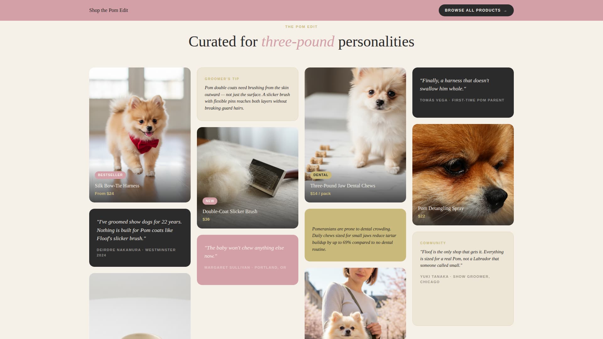 Floof - Curated Pomeranian Landing Page Template