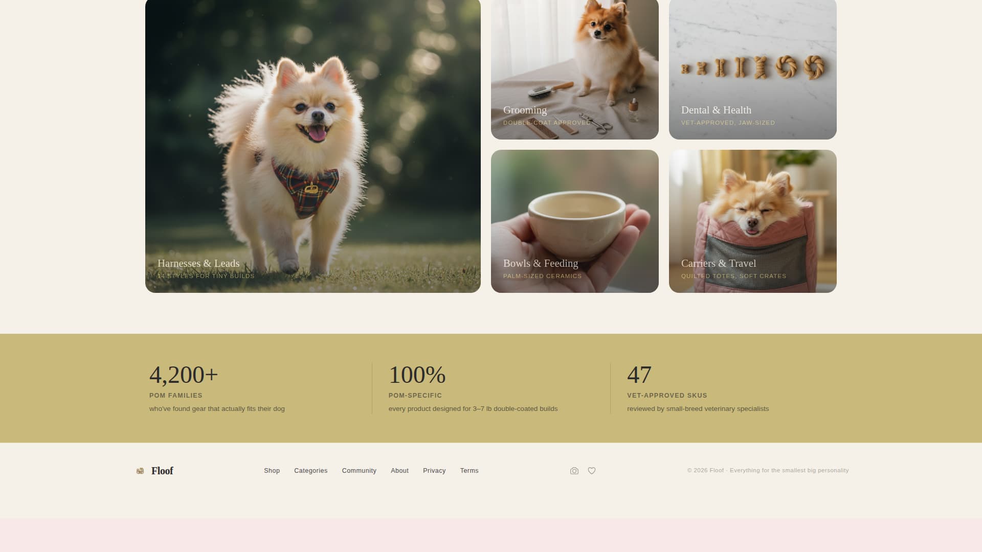 Floof - Curated Pomeranian Landing Page Template