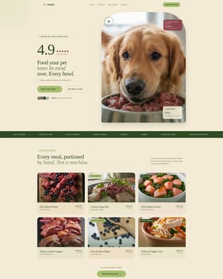 Kibble - Fresh Rawpetfood Landing Page Template