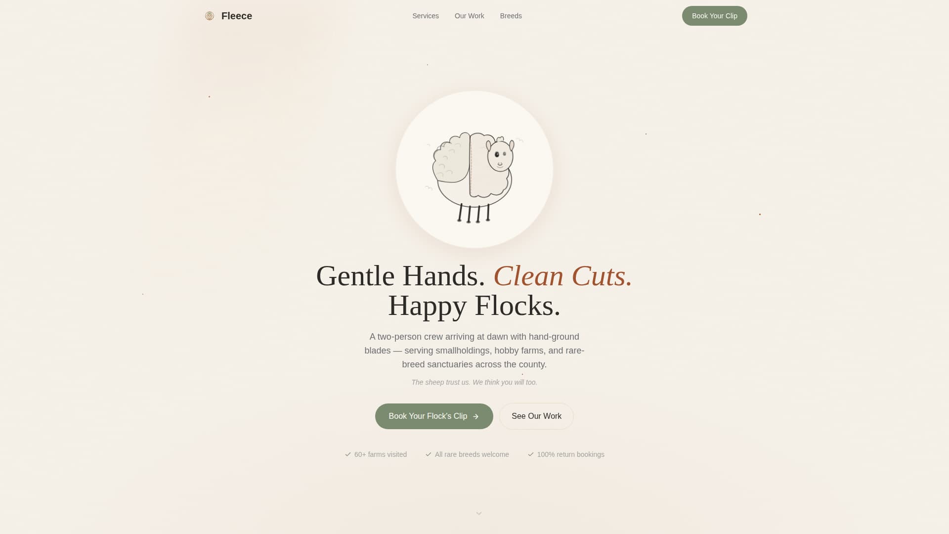Specialist Livestock & Farm Animal Appointment Booking Website Template