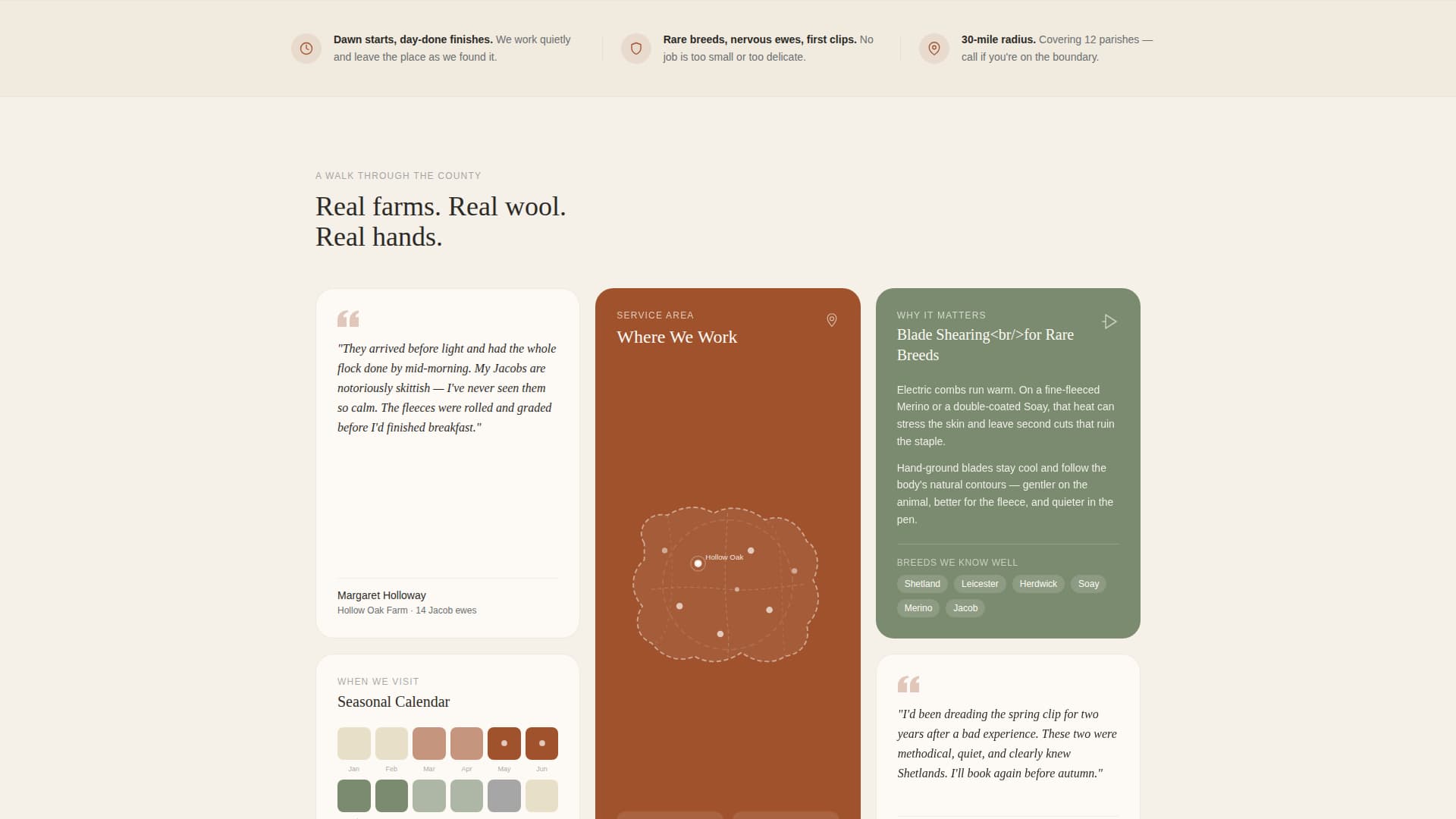 Specialist Livestock & Farm Animal Appointment Booking Website Template