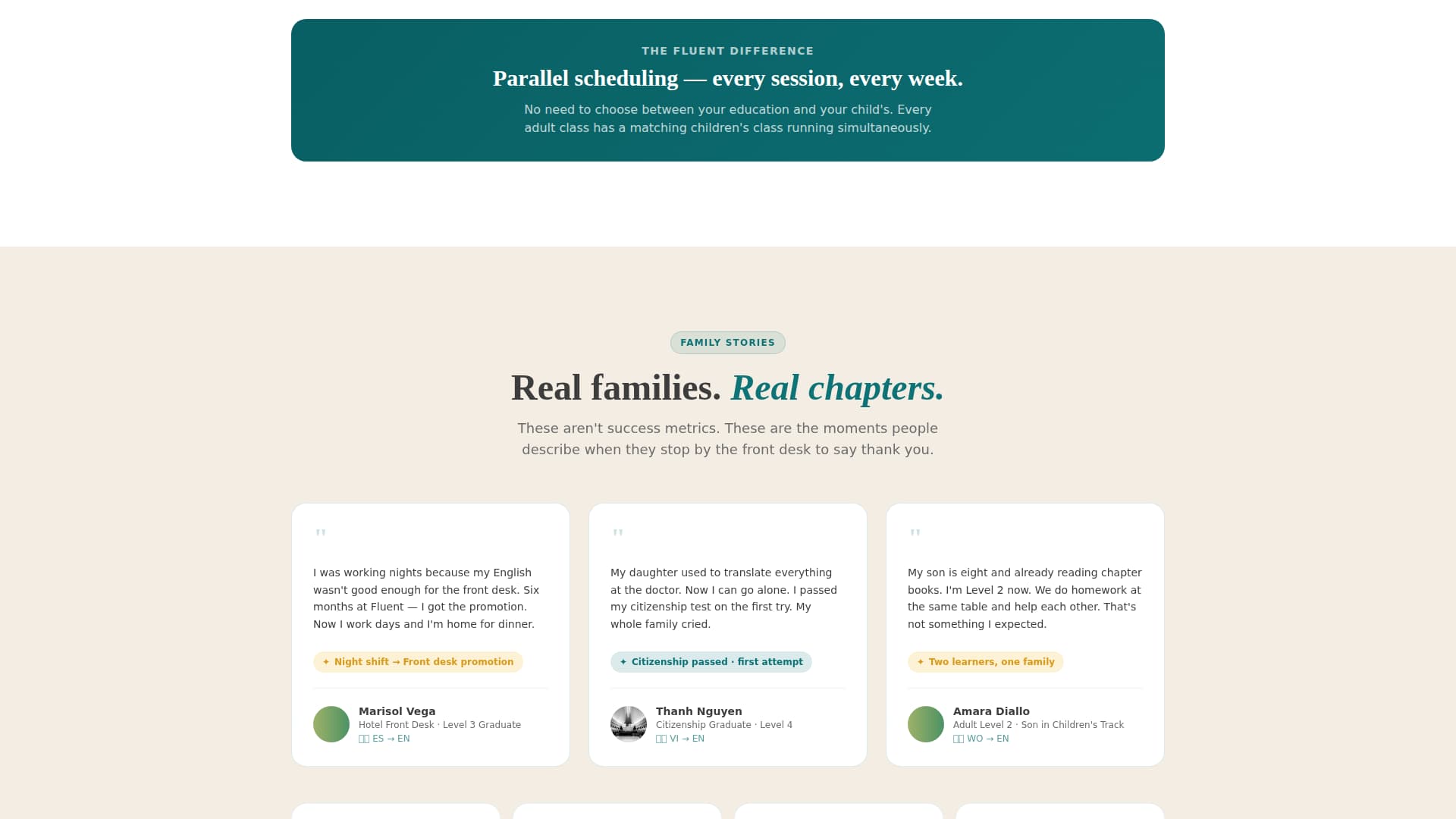 Fluent - Welcoming Esl Landing Page Template