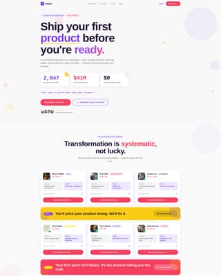 Hustle - Bold Entrepreneurship Landing Page Template