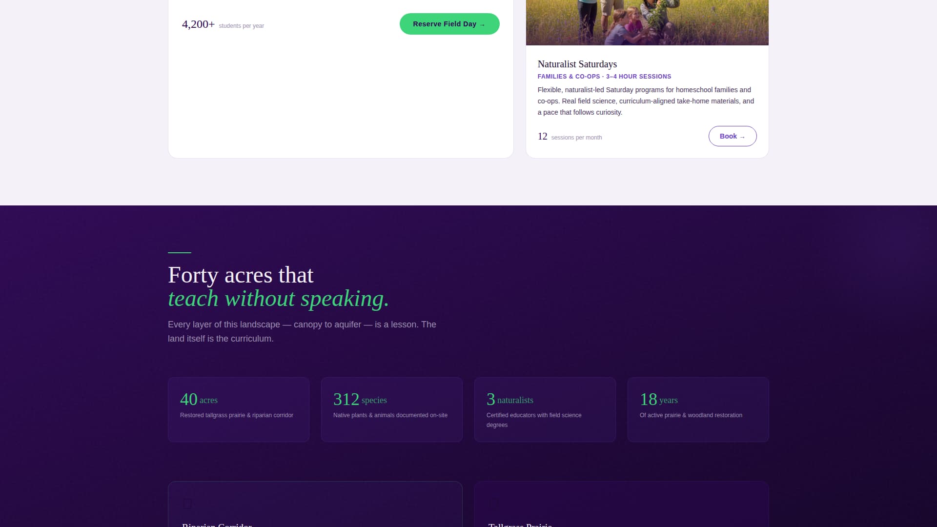 Canopy - Scholarly Naturalist Landing Page Template