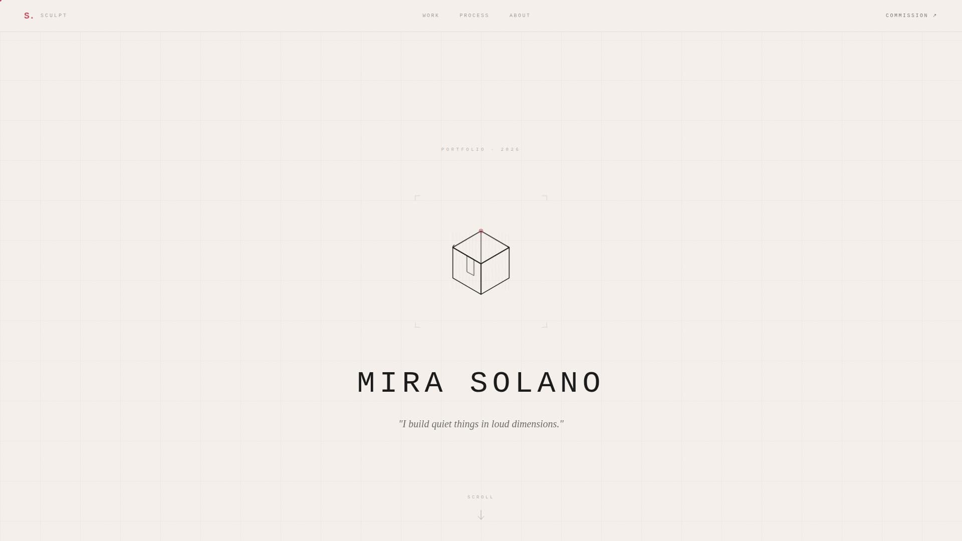 Sculpt - Artisan 3D Artist Landing Page Template
