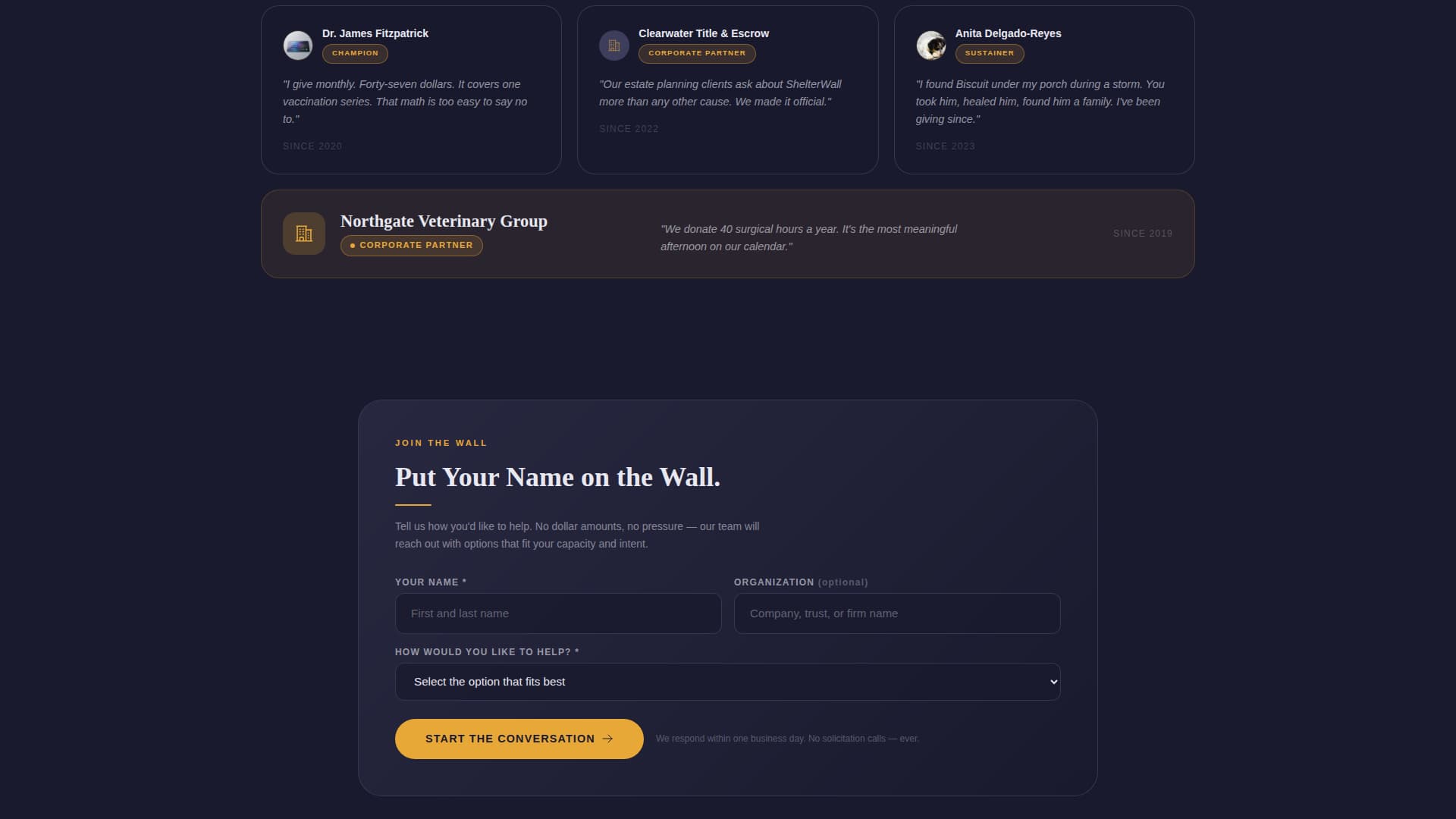 Specialist Charity & Fundraiser Profile Professional Website Template