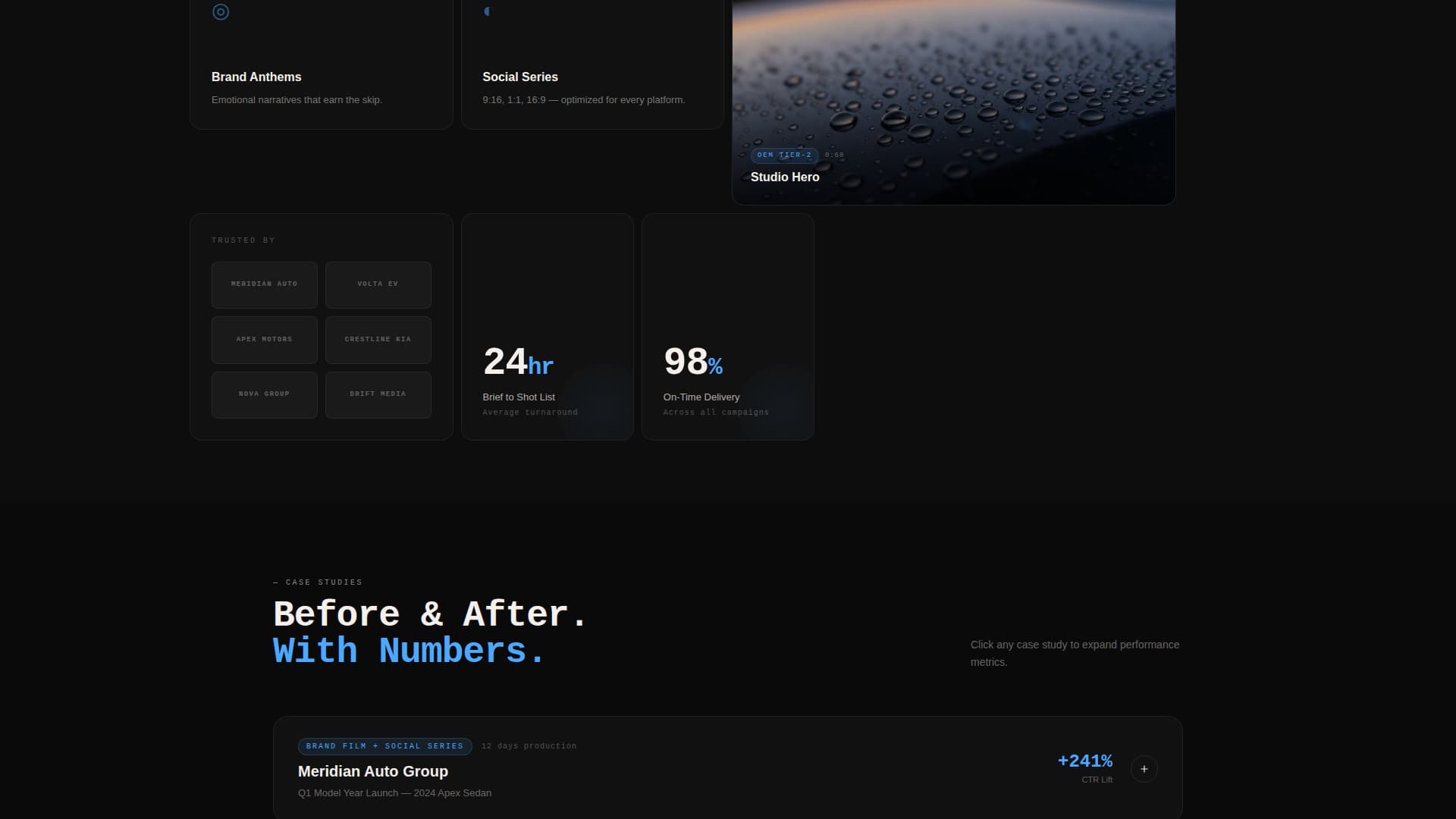 Drive - Cinematic Automotive Landing Page Template