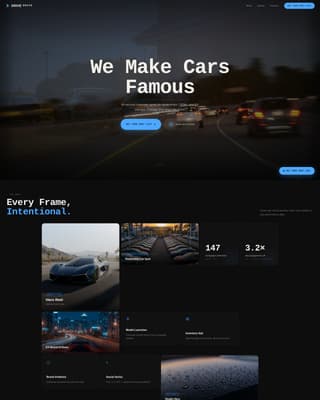 Drive - Cinematic Automotive Landing Page Template