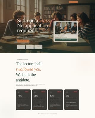 Seminar - Transformative Liberalarts Landing Page Template