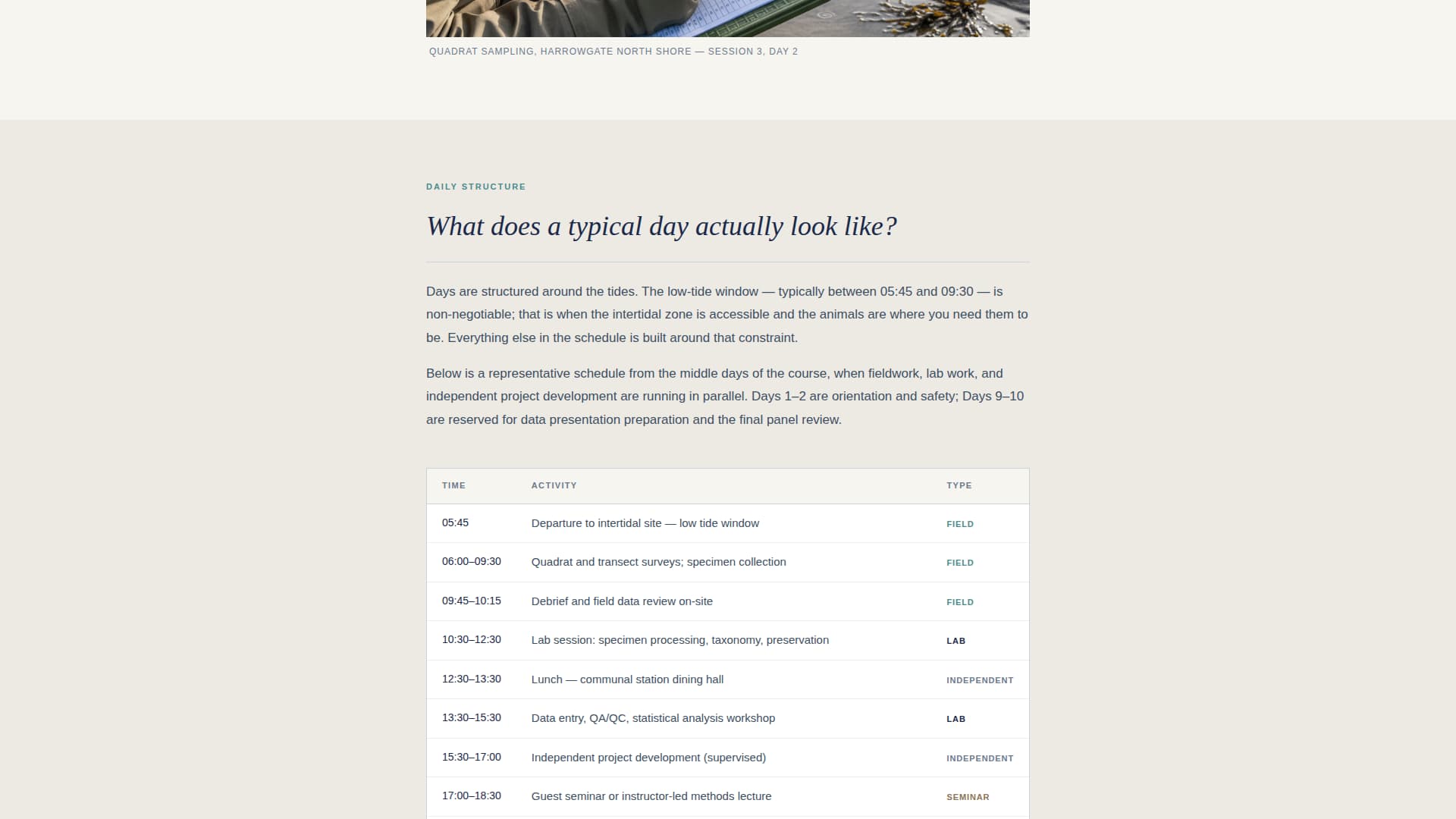 Outdoor & Adventure Education FAQ Website Template