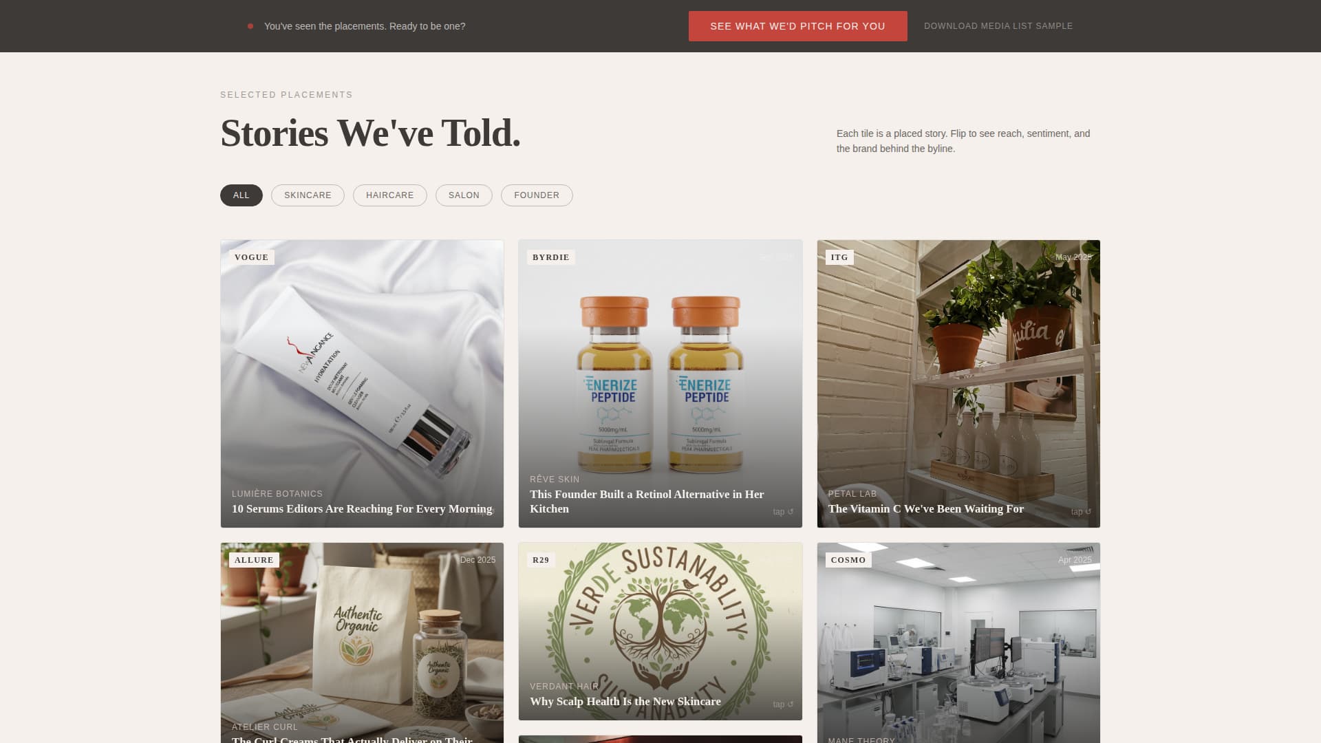 Byline - Editorial Beauty Landing Page Template