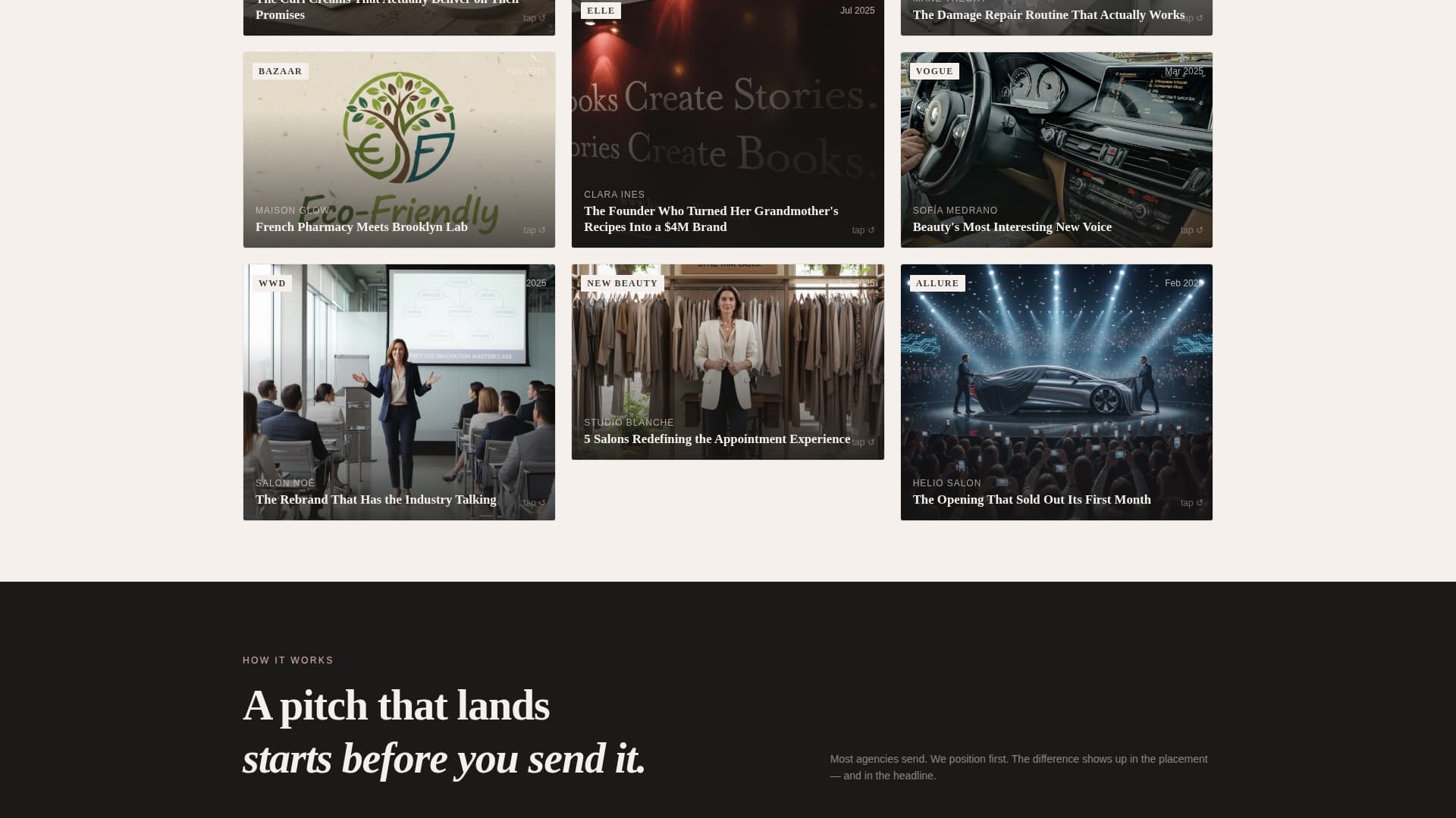 Byline - Editorial Beauty Landing Page Template