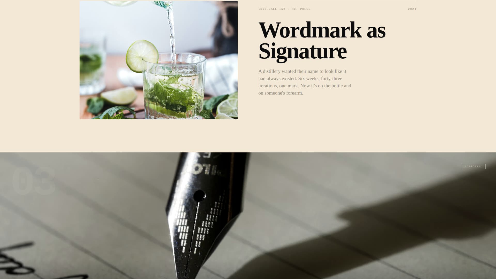 Calligrapher Portfolio Booking Website Template