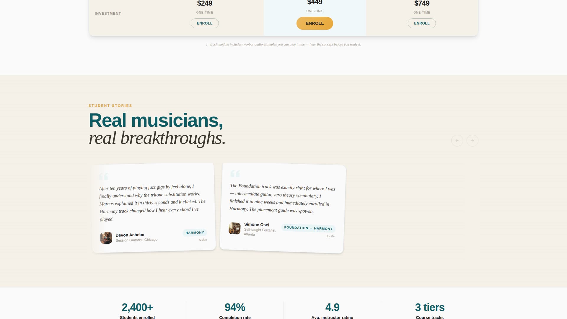 Music Theory Education Professional Website Template