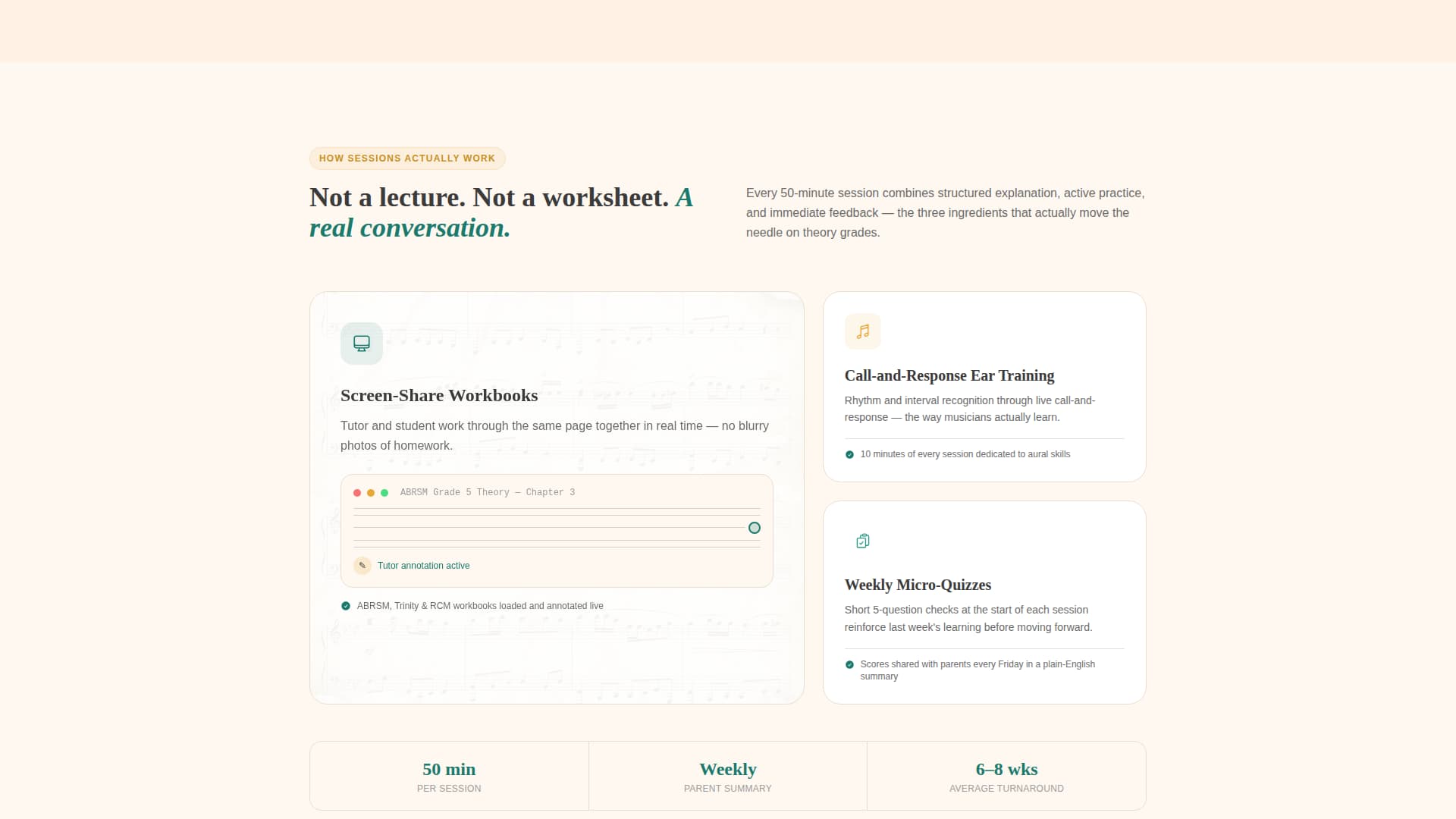Music Theory Education Booking Website Template