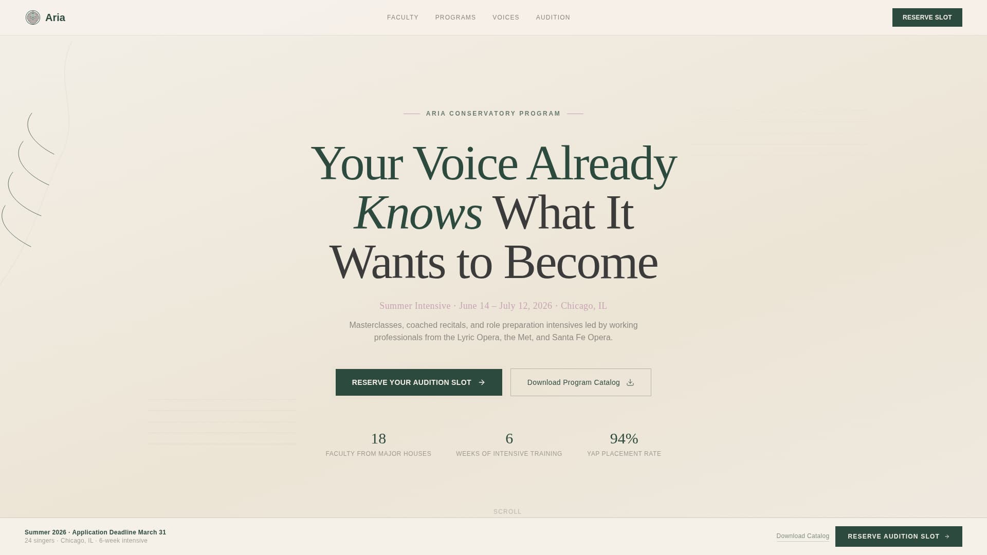 Music & Performing Arts School Booking Website Template