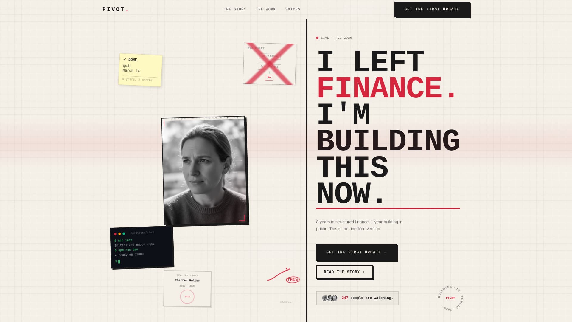 Pivot - Unapologetic Careerreinvention Landing Page Template