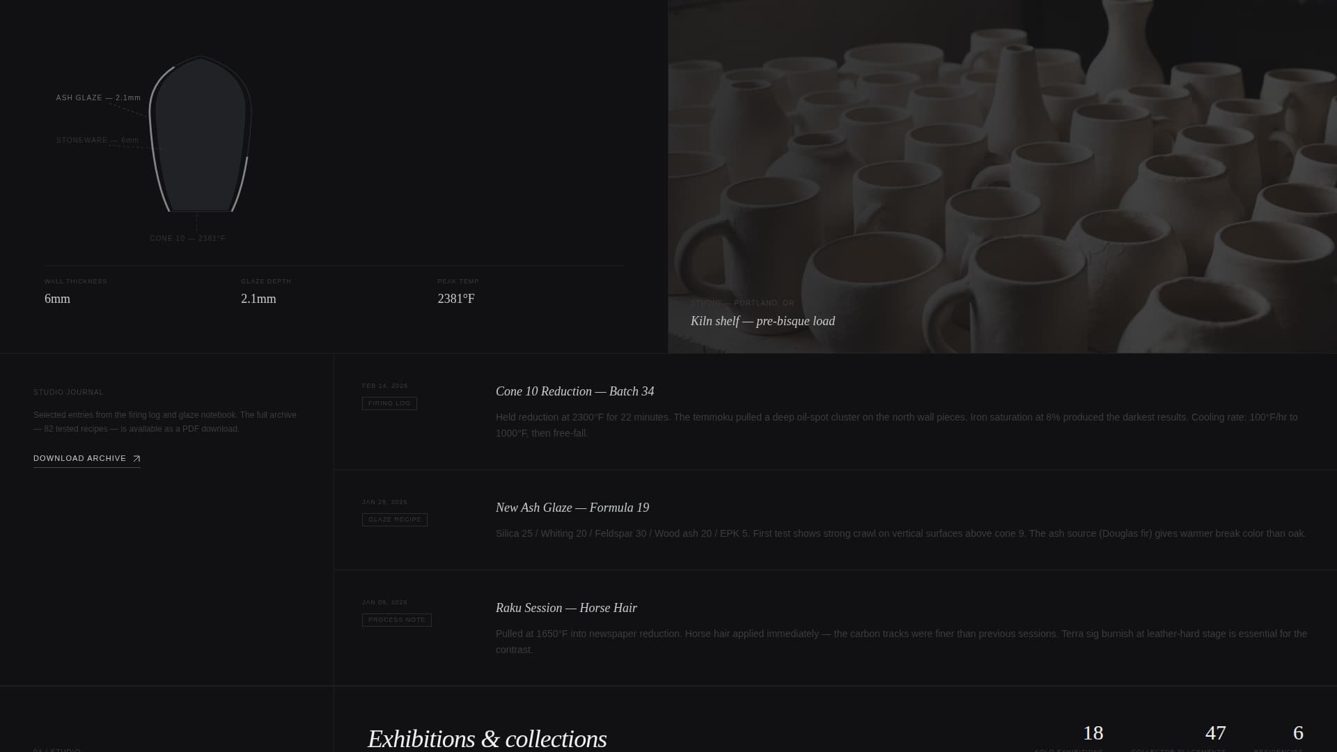 Ceramicist Portfolio Portfolio Website Template