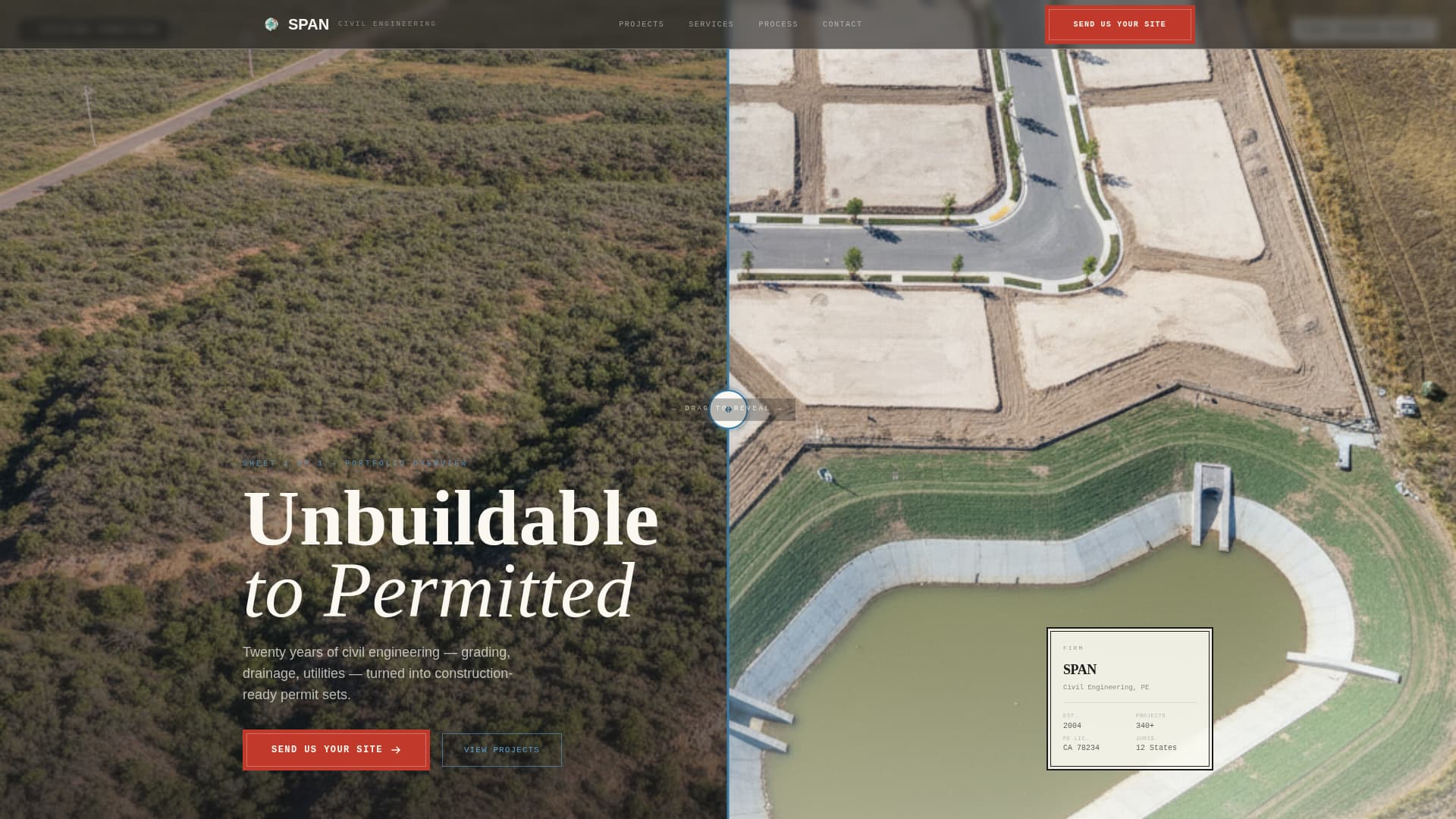 Civil Engineer Profile Portfolio & Case Study Website Template