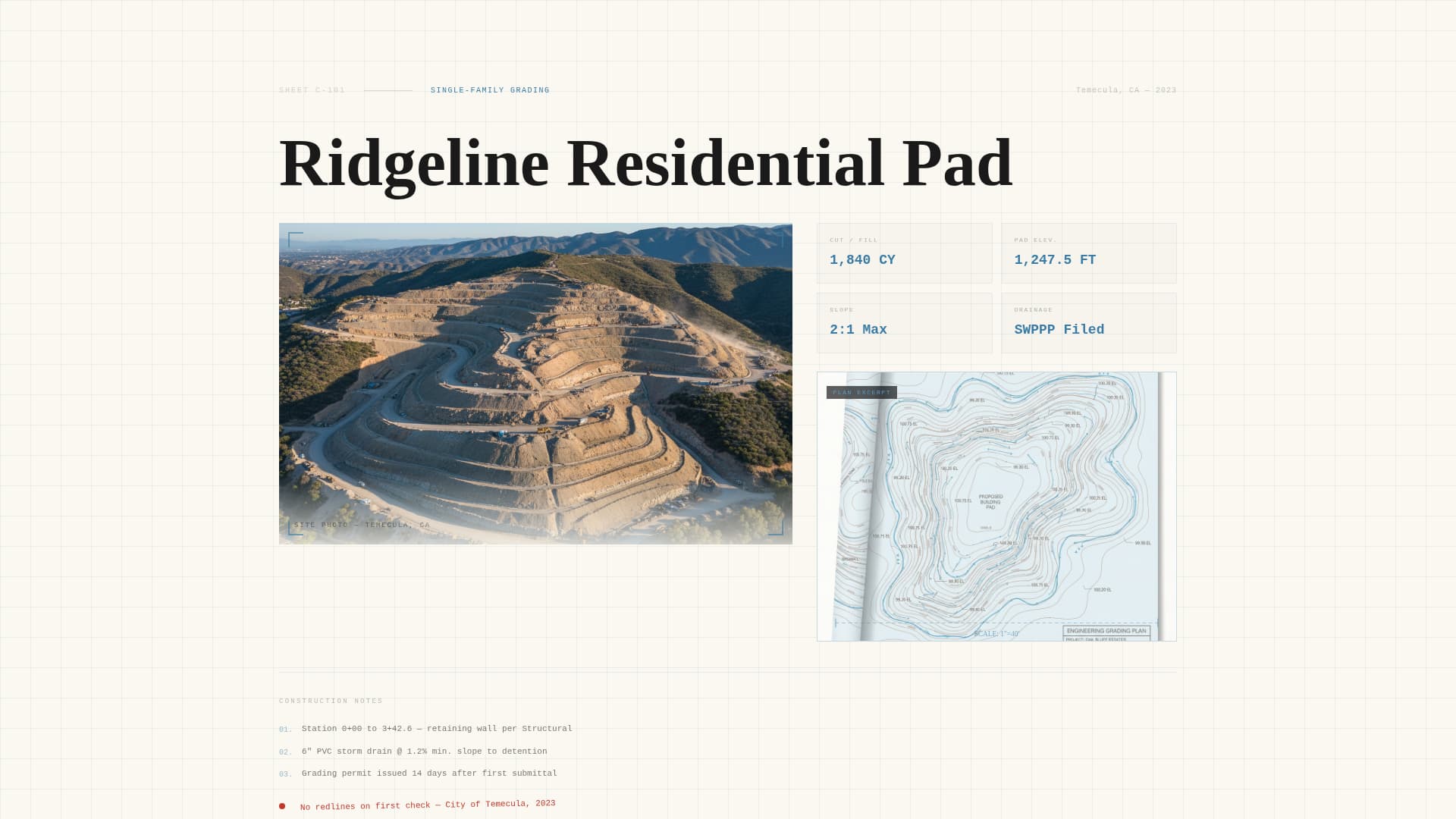 Civil Engineer Profile Portfolio & Case Study Website Template