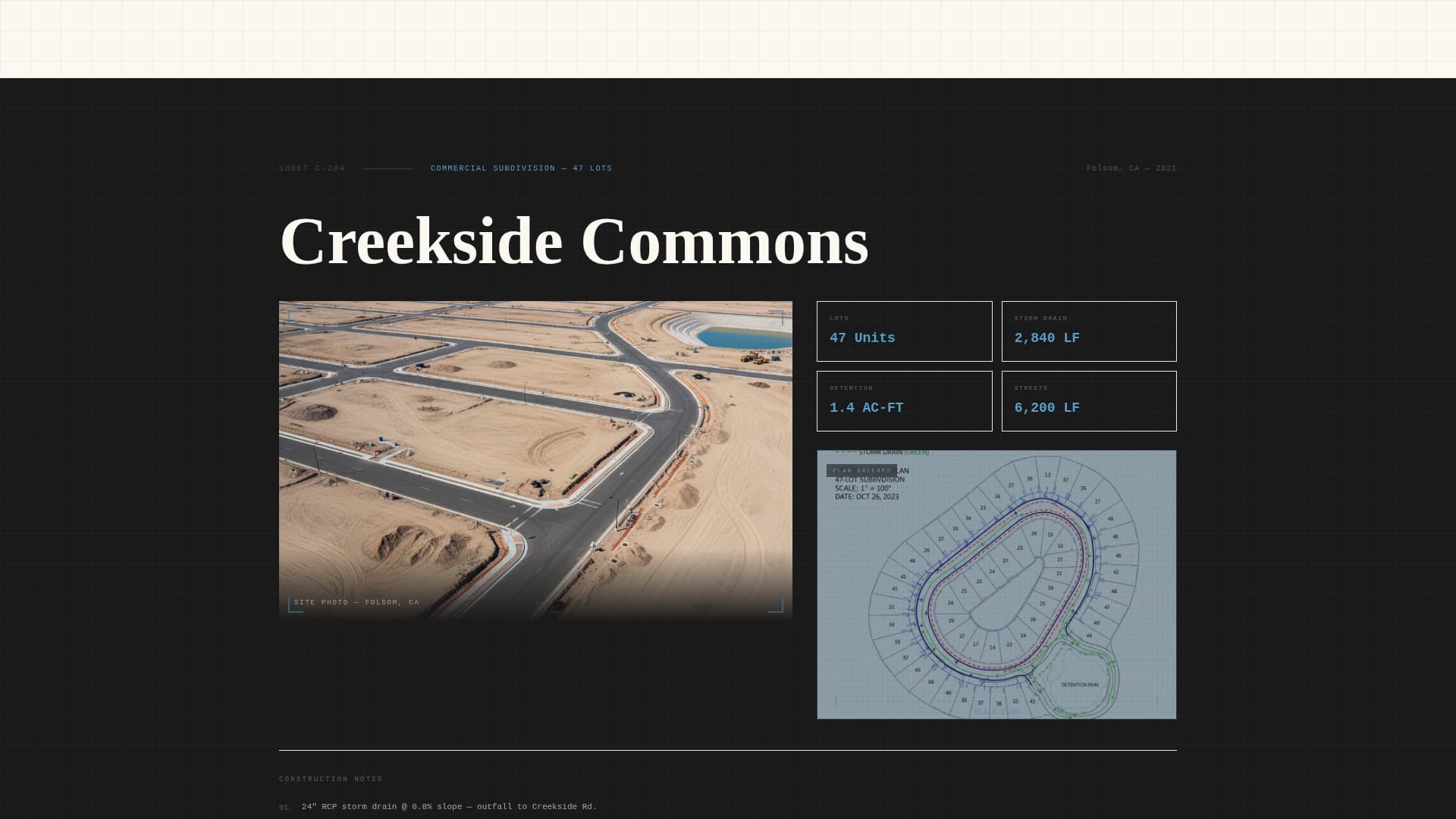 Civil Engineer Profile Portfolio & Case Study Website Template