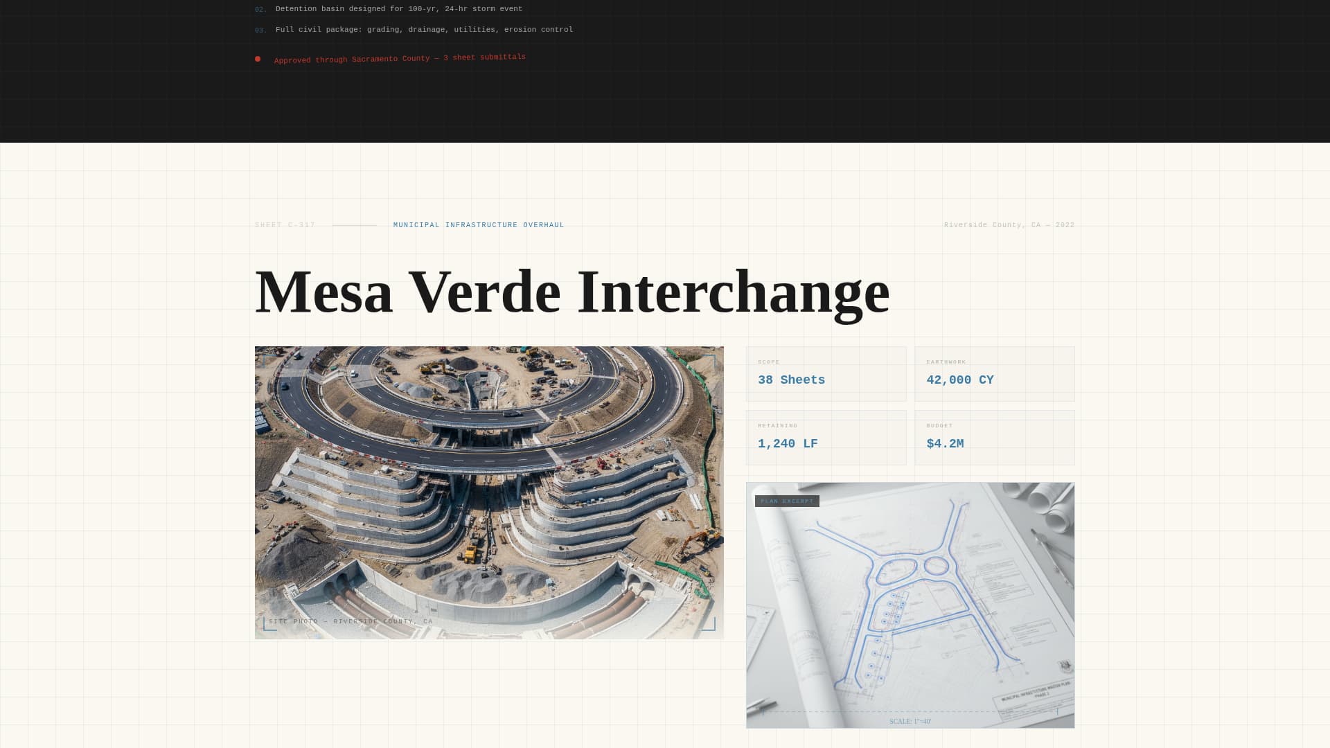 Civil Engineer Profile Portfolio & Case Study Website Template