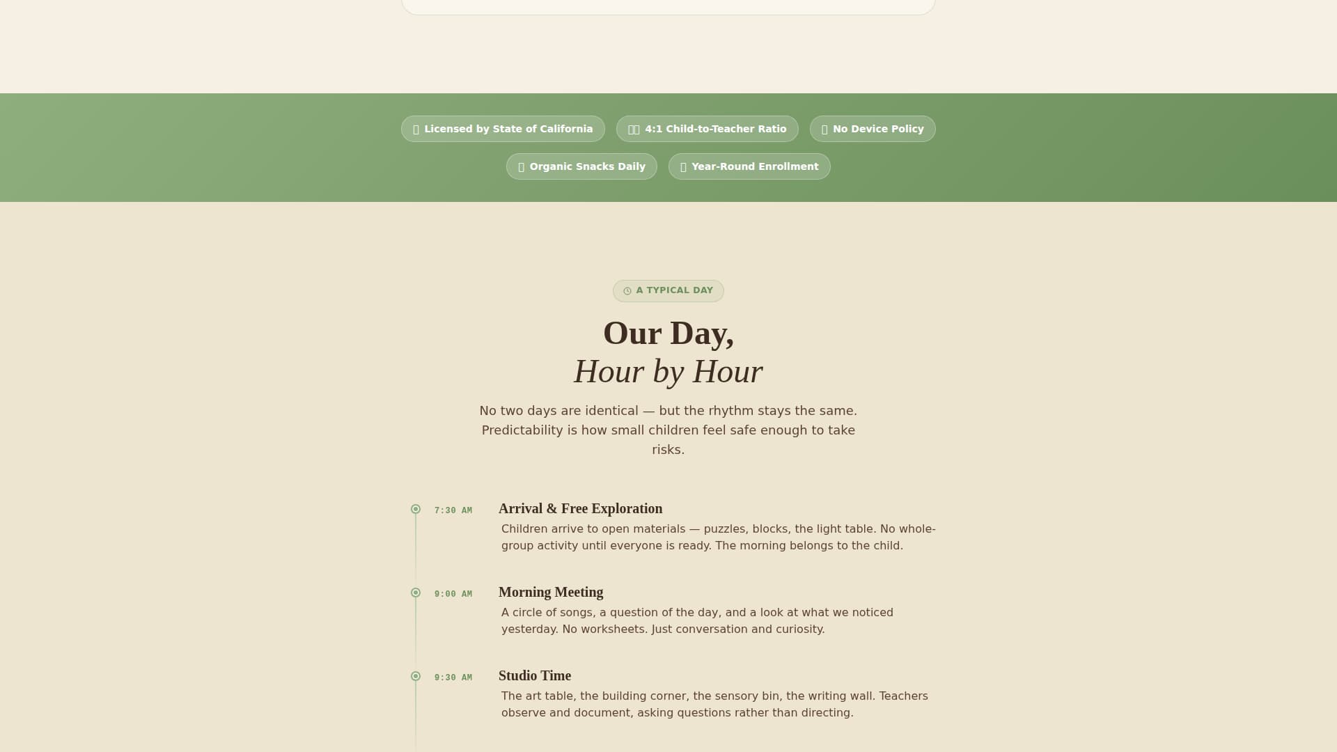 Preschool & Early Education Specialist Booking Website Template