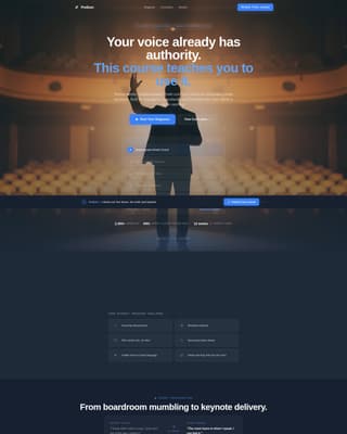 Podium - Authoritative Speaking Landing Page Template