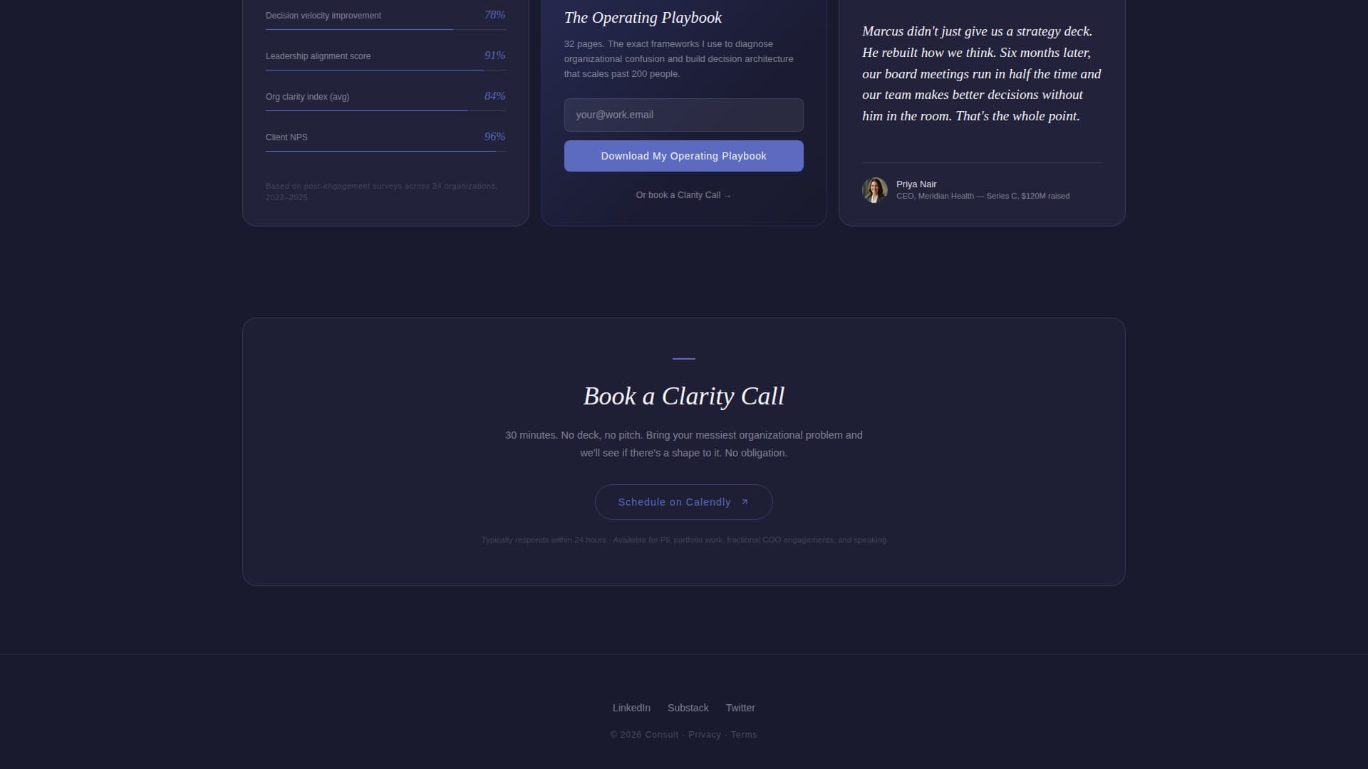 Consultant Career Professional Website Template