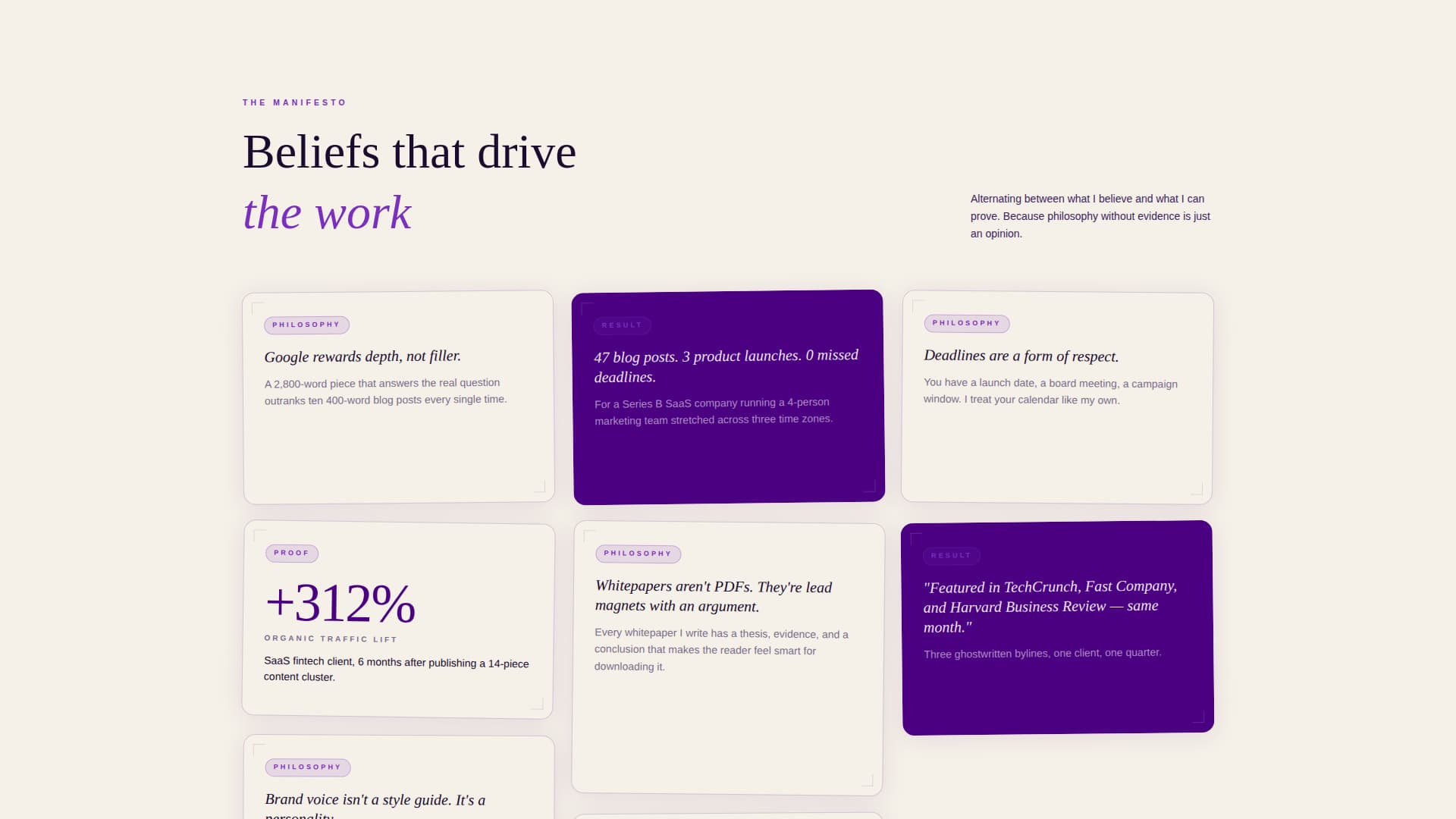 Writing & Content Portfolio Blog Website Template