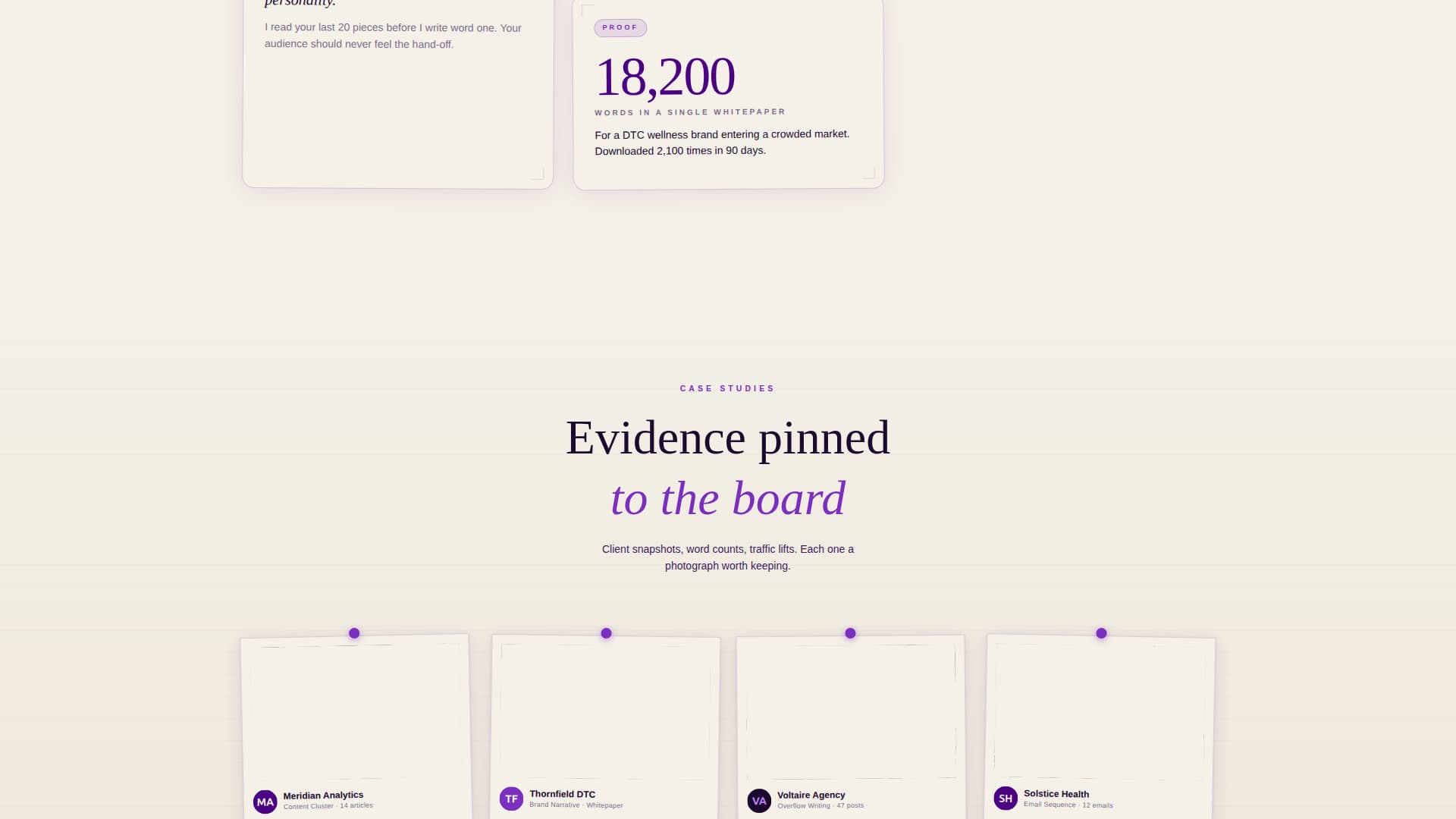 Writing & Content Portfolio Blog Website Template