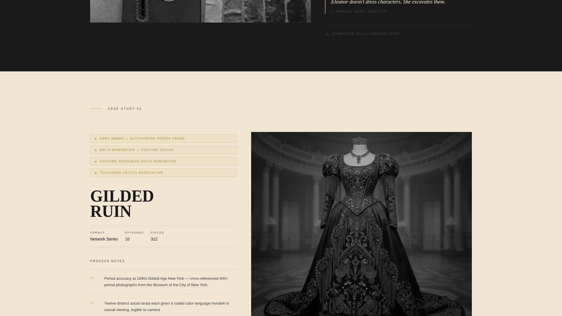 Costume Designer Portfolio Portfolio Website Template