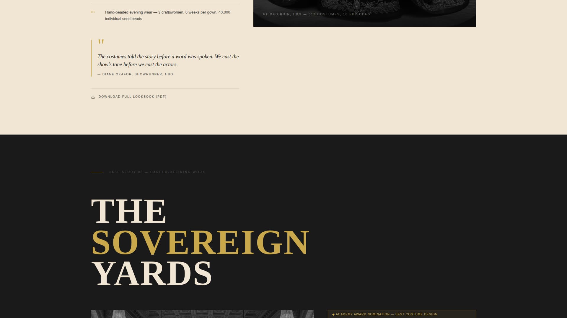 Costume Designer Portfolio Portfolio Website Template